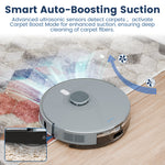 Load image into Gallery viewer, AIRROBO L50+ Robot Vacuum & Mops - Self Empty, Ultrasonic Carpet Detection, 75 Days Hands-Free, 240min Runtime, Smart App Control
