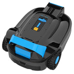 Load image into Gallery viewer, Front view of AIRROBO CP02 official refurbished cordless pool vacuum, 90% new, with blue dual-brush cleaning components
