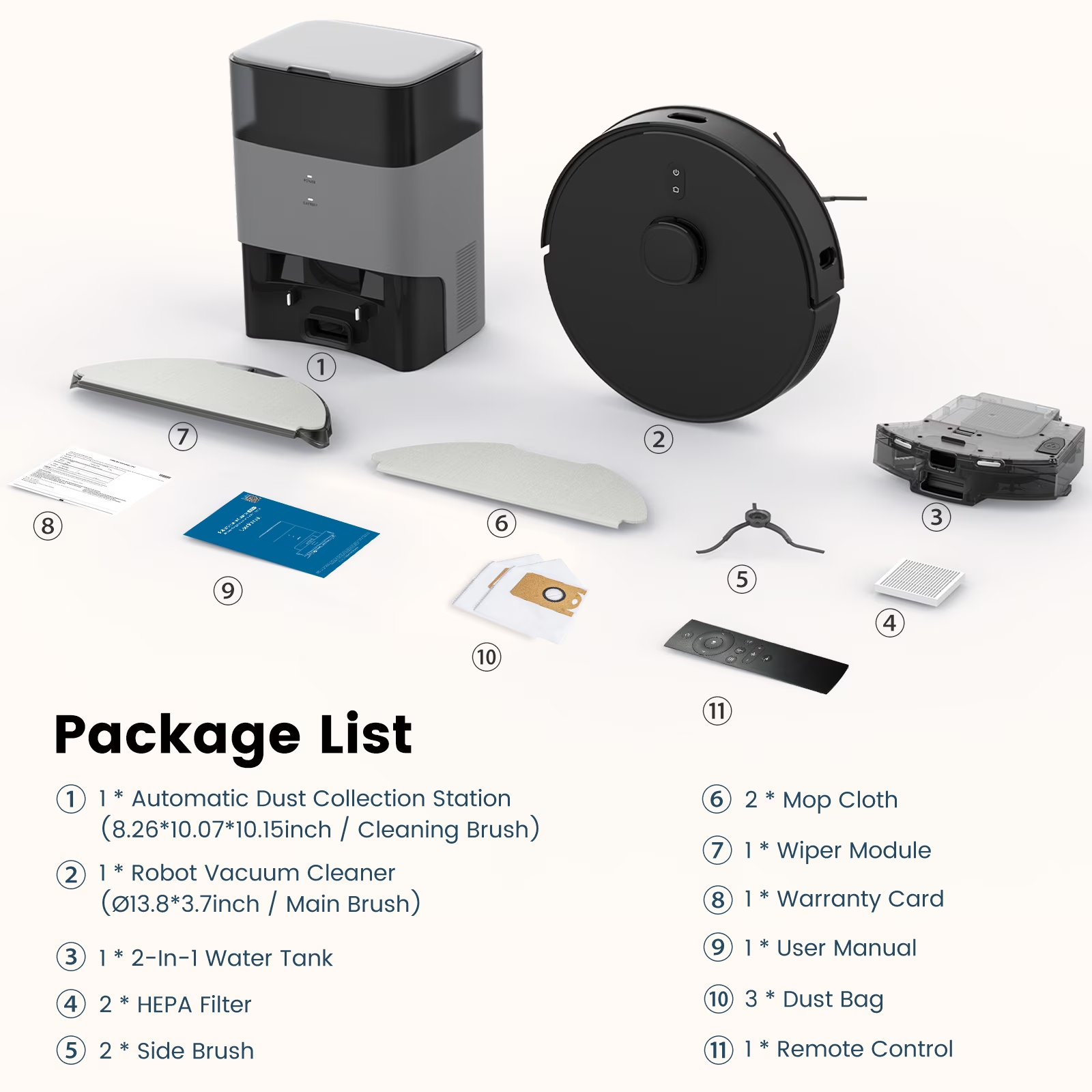 AIRROBO Robot Vacuum and Mop Combo T20 with 60 Days Self-Empty Station Voice Control Home Mapping