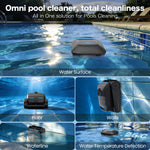 Load image into Gallery viewer, Omni-directional pool cleaning: AIRROBO CP400 cleans water surface, pool floor, walls, and waterline with temperature detection
