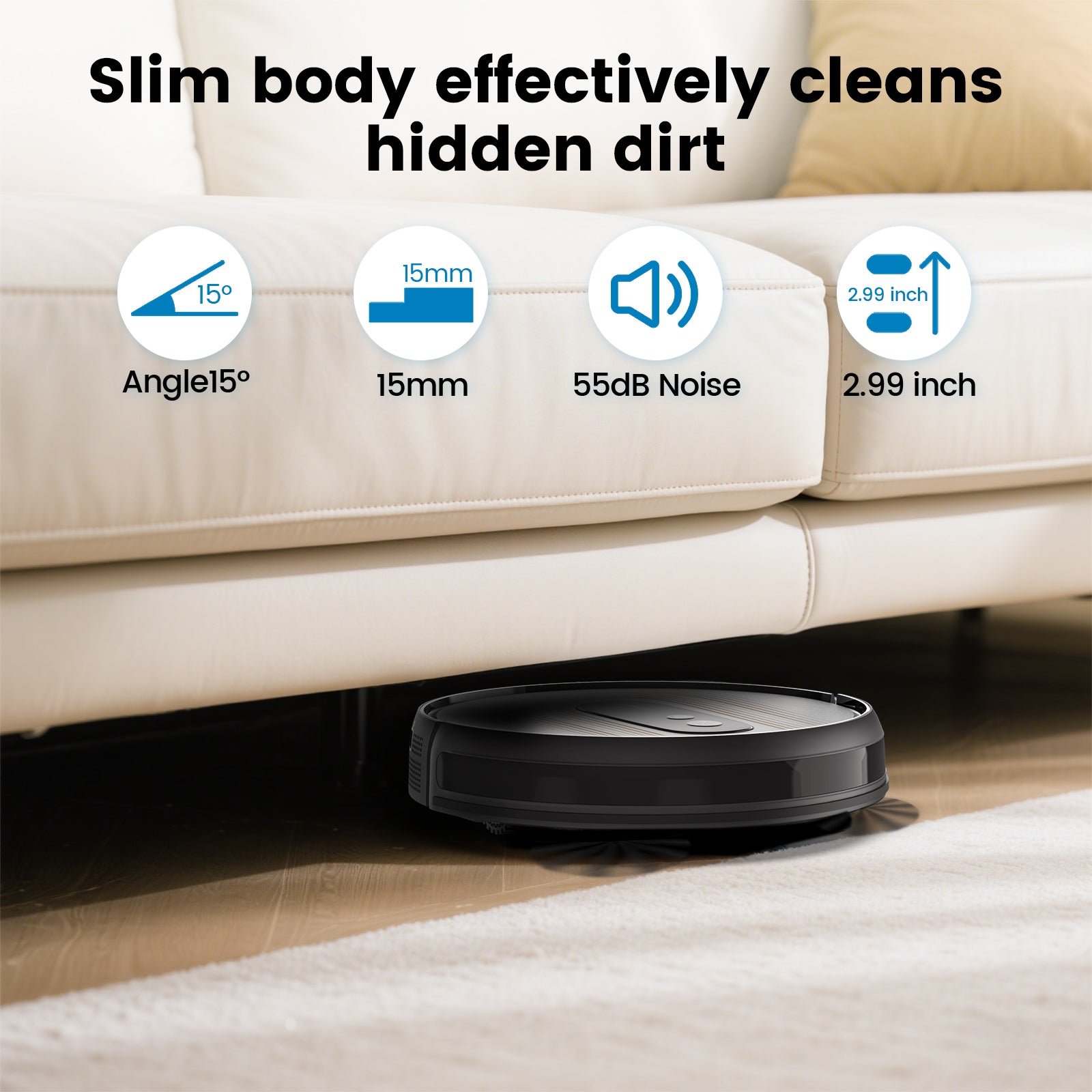 AIRROBO G50 Robot Vacuum with Home Mapping,2800 Strong power,Wi-fi Connect